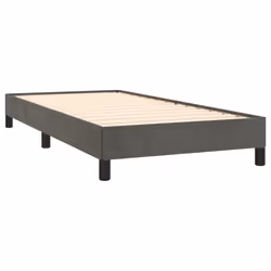 vidaXL Giroletto senza Materasso Grigio Scuro 90x200 cm Velluto - Vista aggiuntiva 3