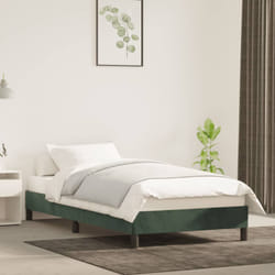 vidaXL Giroletto senza Materasso Verde Scuro 90x200 cm in Velluto