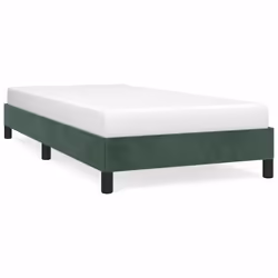 vidaXL Giroletto senza Materasso Verde Scuro 90x200 cm in Velluto - Vista aggiuntiva 2