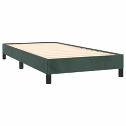 vidaXL Giroletto senza Materasso Verde Scuro 90x200 cm in Velluto - Vista aggiuntiva 3