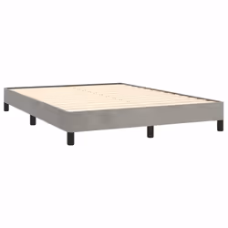 vidaXL Giroletto senza Materasso Grigio Chiaro 140x200 cm Velluto - Vista aggiuntiva 3