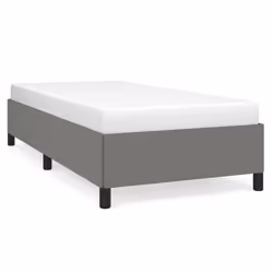 vidaXL Giroletto senza Materasso Grigio Scuro 90x190 cm Tessuto - Vista aggiuntiva 2