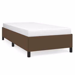 vidaXL Giroletto senza Materasso Marrone Scuro 90x200 cm Tessuto - Vista aggiuntiva 2
