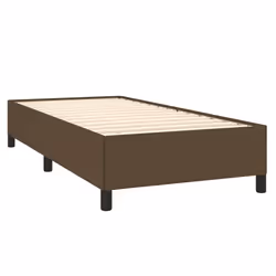 vidaXL Giroletto senza Materasso Marrone Scuro 90x200 cm Tessuto - Vista aggiuntiva 3