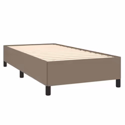 vidaXL Giroletto senza Materasso Tortora 100x200 cm in Tessuto - Vista aggiuntiva 3