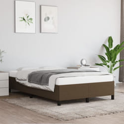 Giroletto senza Materasso Marrone Scuro 120x200 cm Tessuto Vidaxl
