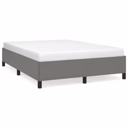 vidaXL Giroletto senza Materasso Grigio Scuro 140x190 cm Tessuto - Vista aggiuntiva 2