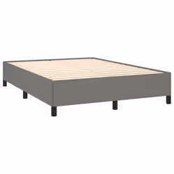 vidaXL Giroletto senza Materasso Grigio Scuro 140x190 cm Tessuto - Vista aggiuntiva 3