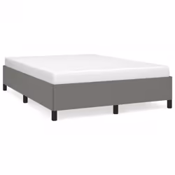 vidaXL Giroletto senza Materasso Grigio Scuro 140x200 cm Tessuto - Vista aggiuntiva 2