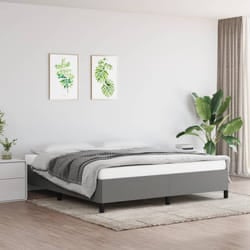 vidaXL Giroletto senza Materasso Grigio Scuro 160x200 cm Tessuto