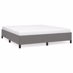 vidaXL Giroletto senza Materasso Grigio Scuro 160x200 cm Tessuto - Vista aggiuntiva 2