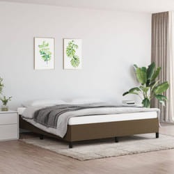 Letto adulto, Giroletto, Letto matrimonial Marrone 180x200 cm in Tessuto Vidaxl