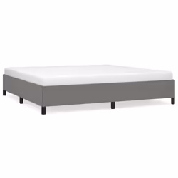 vidaXL Giroletto senza Materasso Grigio Scuro 200x200 cm Tessuto - Vista aggiuntiva 2