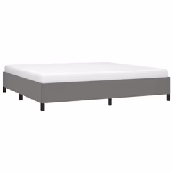 vidaXL Giroletto senza Materasso Grigio Scuro 200x200 cm Tessuto - Vista aggiuntiva 3