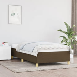 vidaXL Giroletto senza Materasso Marrone Scuro 90x200 cm Tessuto