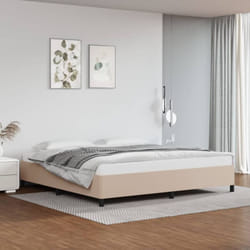 Letto adulto, Giroletto, Letto matrimonial Cappuccino 200x200 cm in Similpelle Vidaxl