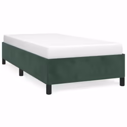 vidaXL Giroletto senza Materasso Verde Scuro 90x190 cm in Velluto - Vista aggiuntiva 2
