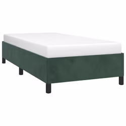 vidaXL Giroletto senza Materasso Verde Scuro 90x190 cm in Velluto - Vista aggiuntiva 3