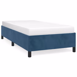 vidaXL Giroletto senza Materasso Blu Scuro 90x190 cm in Velluto - Vista aggiuntiva 2