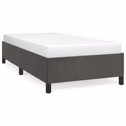 vidaXL Giroletto senza Materasso Grigio Scuro 100x200 cm Velluto - Vista aggiuntiva 2
