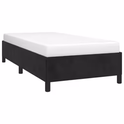 vidaXL Giroletto senza Materasso Nero 100x200 cm in Velluto - Vista aggiuntiva 3