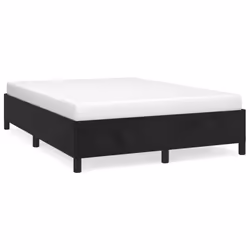 vidaXL Giroletto senza Materasso Nero 140x190 cm in Velluto - Vista aggiuntiva 2