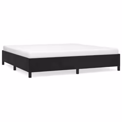 vidaXL Giroletto senza Materasso Nero 200x200 cm in Velluto - Vista aggiuntiva 2