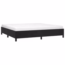 vidaXL Giroletto senza Materasso Nero 200x200 cm in Velluto - Vista aggiuntiva 3