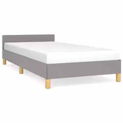Giroletto con Testiera Grigio Chiaro 90x190 cm in Tessutocod mxl 71541 - Vista aggiuntiva 2