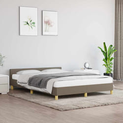 vidaXL Giroletto senza Materasso Tortora 140x200 cm in Tessuto