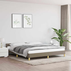 vidaXL Giroletto senza Materasso Tortora 160x200 cm in Tessuto