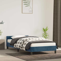 vidaXL Giroletto senza Materasso Blu Scuro 80x200 cm in Velluto
