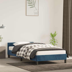 Giroletto con Testiera Blu Scuro 90x190 cm in Vellutocod mxl 119507