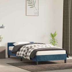 vidaXL Giroletto senza Materasso Blu Scuro 90x200 cm in Velluto