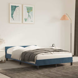 vidaXL Giroletto senza Materasso Blu Scuro 120x200 cm in Velluto