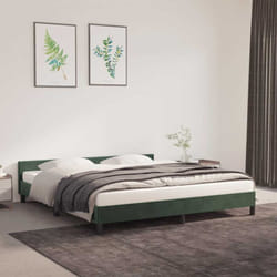 Giroletto con Testiera, Letto per adulti Verde Scuro 160x200 cm in Velluto Vidaxl 2076