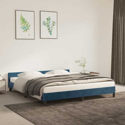 vidaXL Giroletto senza Materasso Blu Scuro 160x200 cm in Velluto