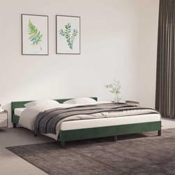 vidaXL Giroletto senza Materasso Verde Scuro 180x200 cm in Velluto