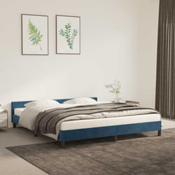 Giroletto con Testiera Blu Scuro 180x200 cm in Vellutocod mxl 95574
