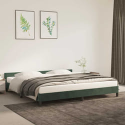 vidaXL Giroletto senza Materasso Verde Scuro 200x200 cm in Velluto