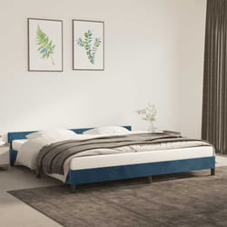vidaXL Giroletto senza Materasso Blu Scuro 200x200 cm in Velluto