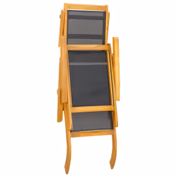 VidaXL 3120443 sedia da esterno Terrazzo Legno di acacia, Tessuto - Vista aggiuntiva 5