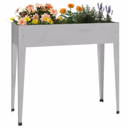 vidaXL Fioriera da Giardino 100,5x40,5x90 cm Acciaio Zincato - Vista aggiuntiva 3