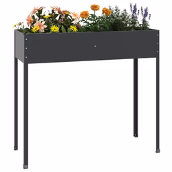 vidaXL Fioriera da Giardino Antracite 100,5x40,5x90 cm Acciaio Zincato - Vista aggiuntiva 3