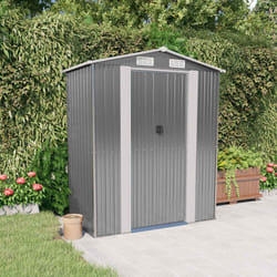 vidaXL Capanno da Giardino Grigio Chiaro 192x108x223cm Acciaio Zincato