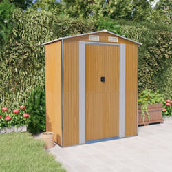 Capanno Giardino Marrone Chiaro 192x108x223 cm Acciaio Zincato Vidaxl 6107