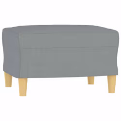 vidaXL Poggiapiedi Grigio Chiaro 60x50x41 cm in Tessuto - Vista aggiuntiva 2