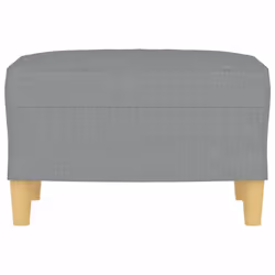 vidaXL Poggiapiedi Grigio Chiaro 60x50x41 cm in Tessuto - Vista aggiuntiva 3