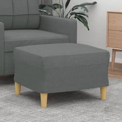 Vidaxl - Poggiapiedi Grigio Scuro 60x50x41 cm in Tessuto