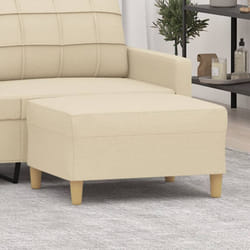 Vidaxl - Poggiapiedi Crema 70x55x41 cm in Tessuto 34494